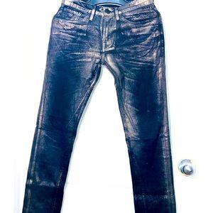 Gold coated guess jeans size 28x32 slim tapered
